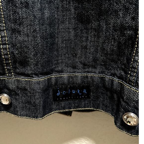 Y2K Joluka Denim & Animal Print Denim Jacket - Size Small - Picture 3 of 3